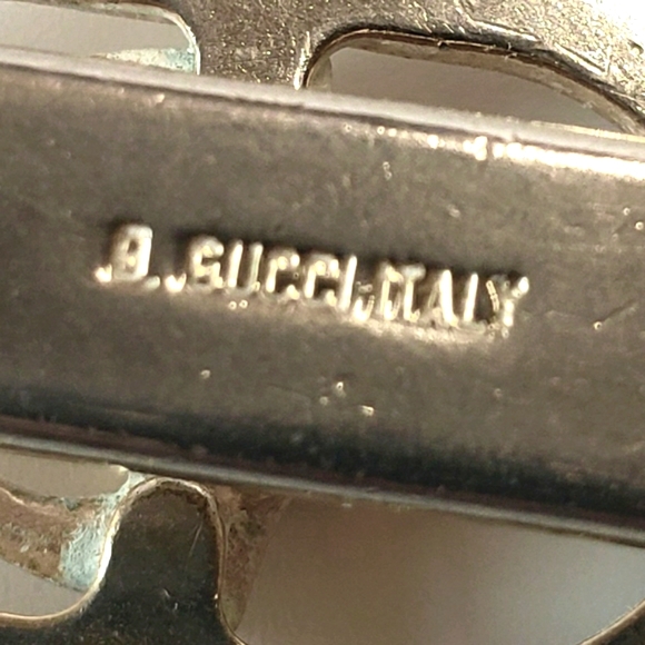 Vintage 1970s GUCCI Italy Silver Money Clip Equestrian Harness Buckle Style - Picture 3 of 6